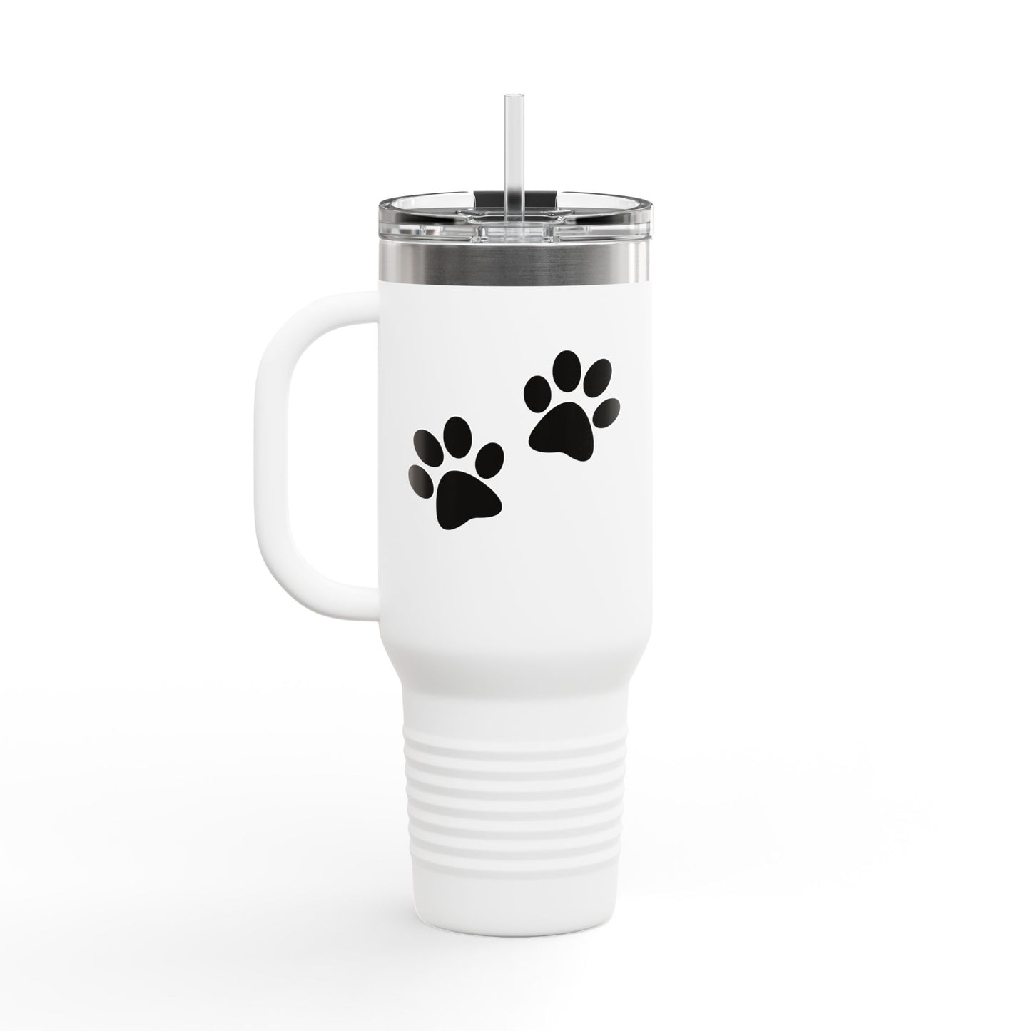 Left 'Paw' & Right 'When I Needed a Hand I Found a Paw!' - Insulated Travel Mug | Best Gift for Pet Lovers