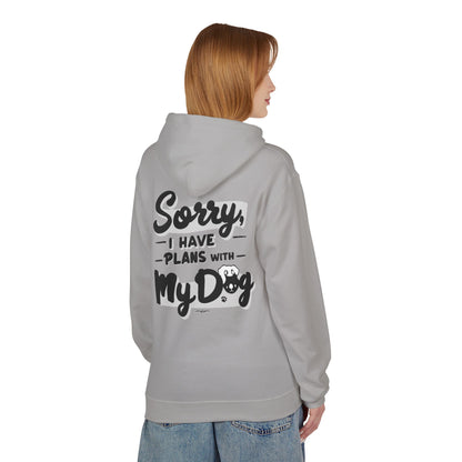 Unisex Fleece Hoodie for Pet Lovers | "Sorry I Have Plans With My Dog" Printed Hoodie for Paw Lovers