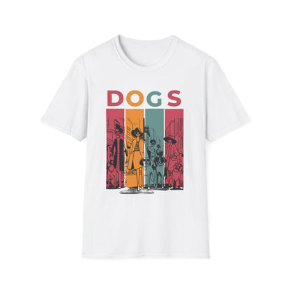 Artistic Design T-Shirt for Dog Lovers - Softstyle T-Shirt for Pet Lovers