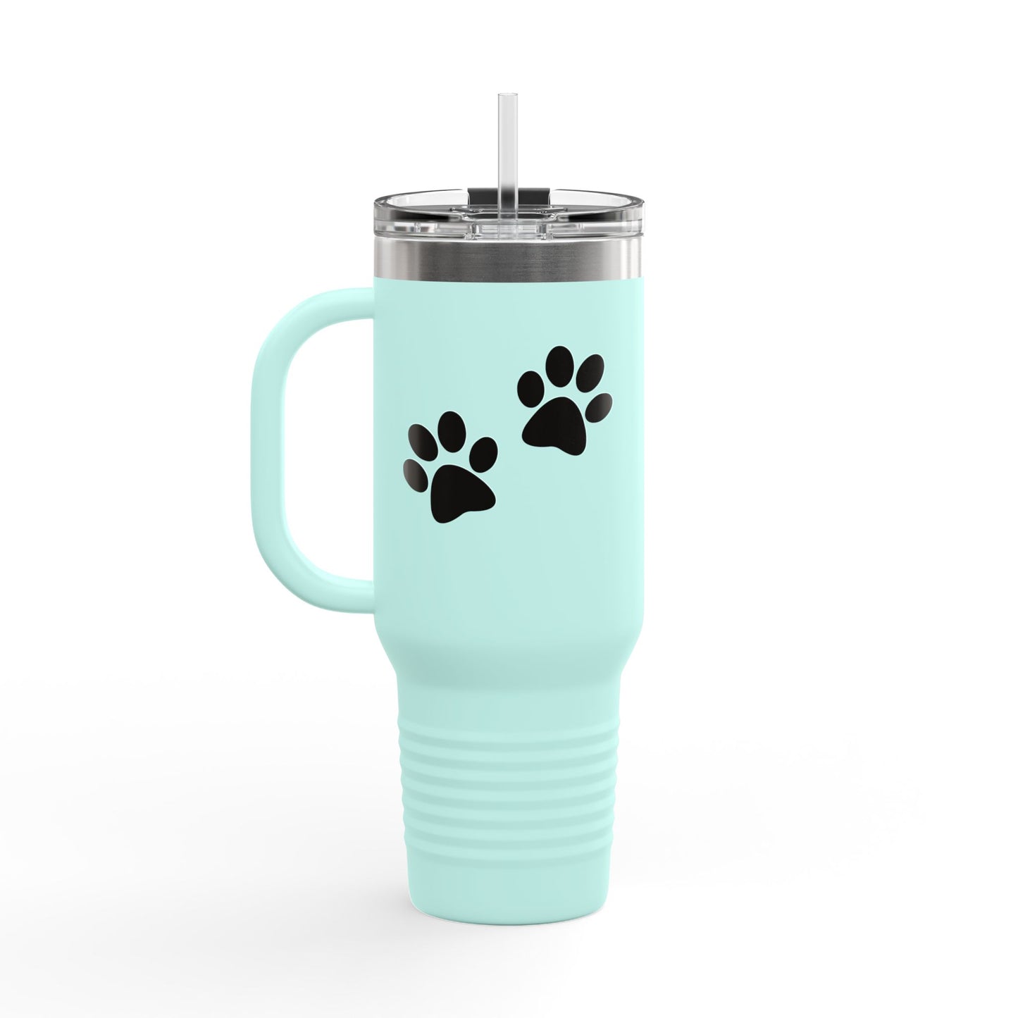 Left 'Paw' & Right 'When I Needed a Hand I Found a Paw!' - Insulated Travel Mug | Best Gift for Pet Lovers