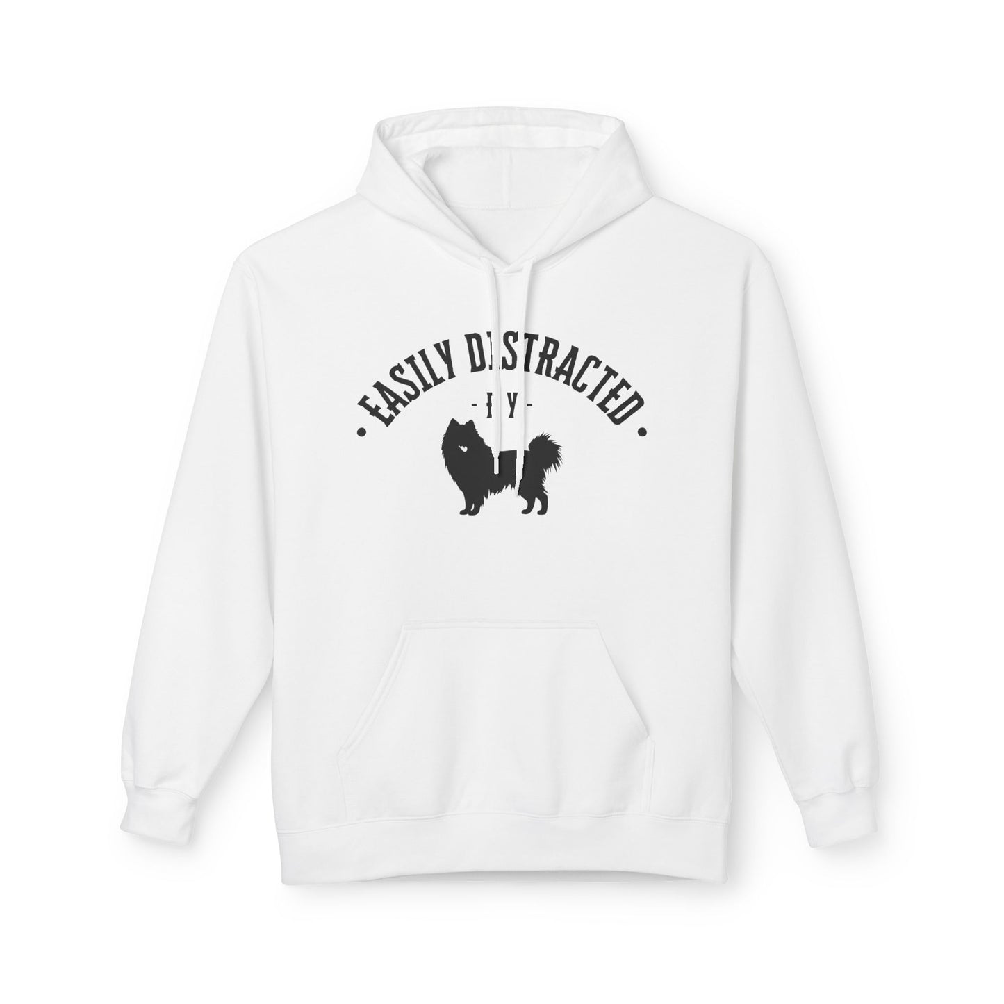 Unisex Fleece Hoodie for Dog Lovers | "Easily Distracted by Dogs" Printed Hoodie for Pet Lovers