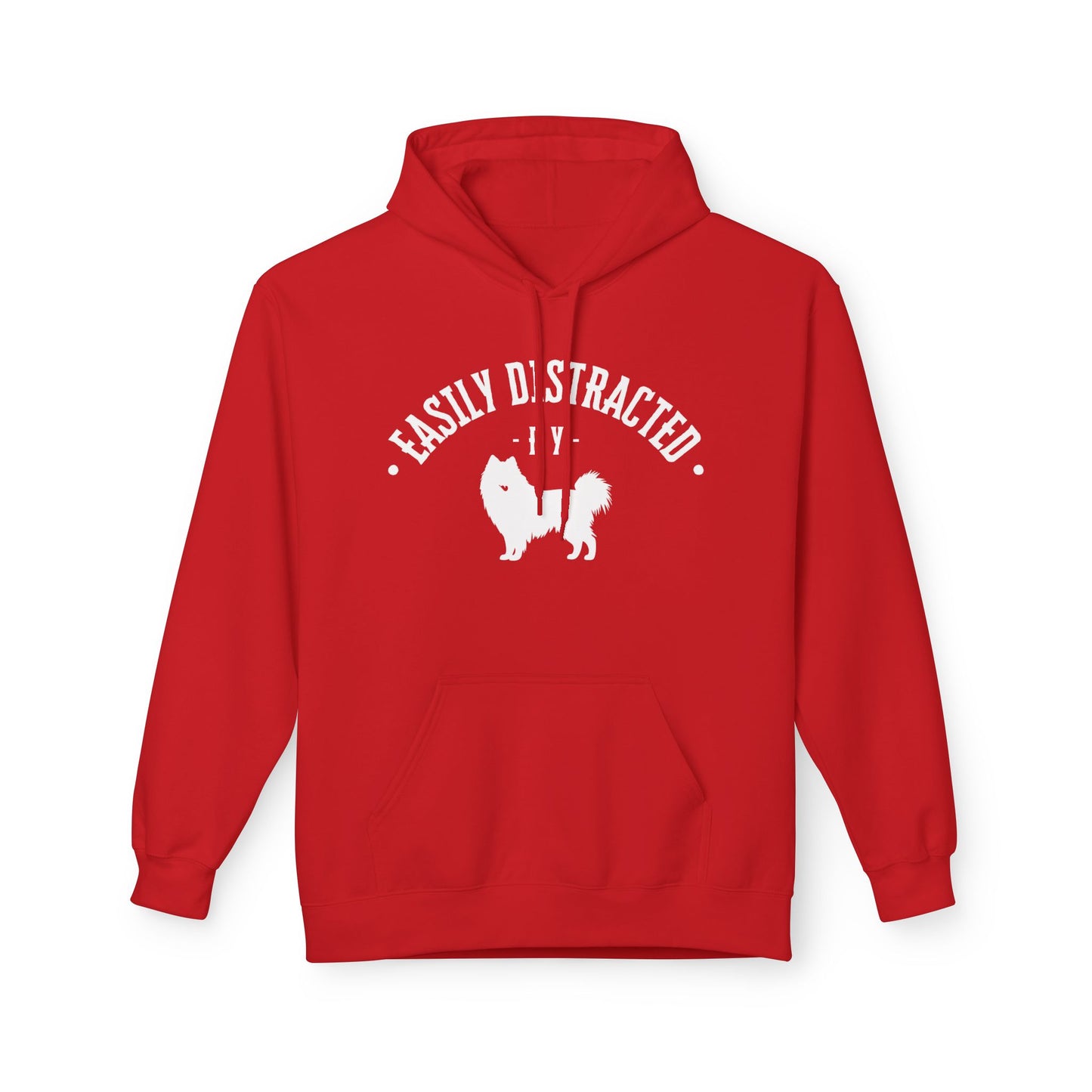 Unisex Fleece Hoodie for Dog Lovers | "Easily Distracted by Dogs" Printed Hoodie for Pet Lovers