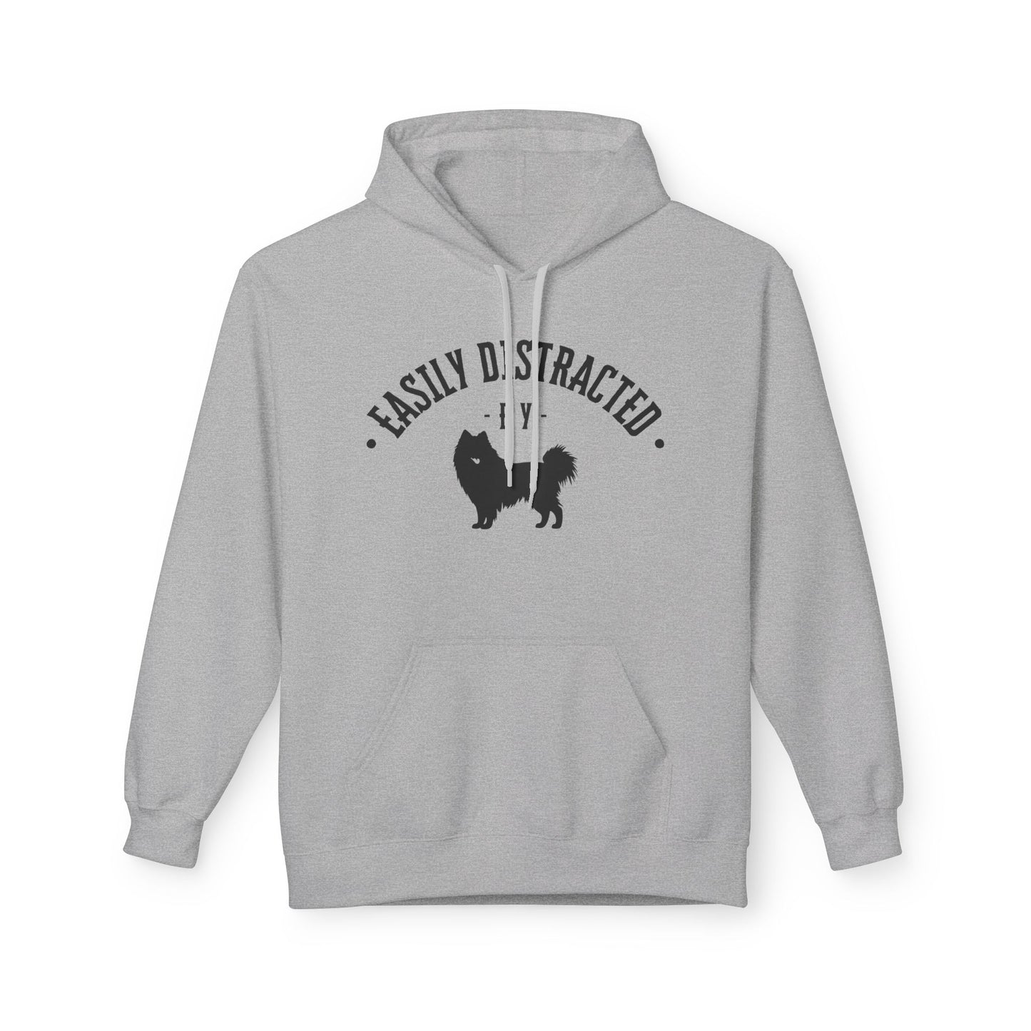 Unisex Fleece Hoodie for Dog Lovers | "Easily Distracted by Dogs" Printed Hoodie for Pet Lovers