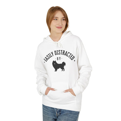 Unisex Fleece Hoodie for Dog Lovers | "Easily Distracted by Dogs" Printed Hoodie for Pet Lovers