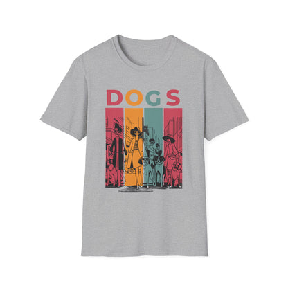 Artistic Design T-Shirt for Dog Lovers - Softstyle T-Shirt for Pet Lovers