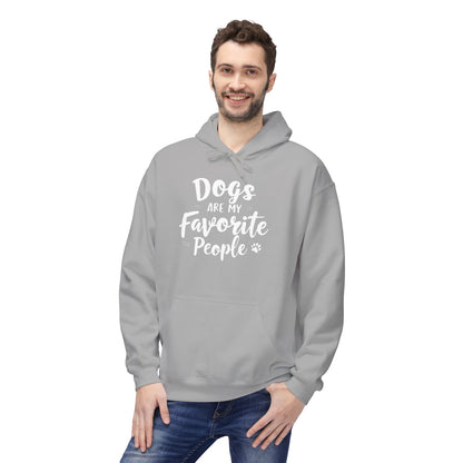 Unisex Fleece Hoodie for Dog Lovers | "Dogs are My Favorite People" Printed Hoodie for Pet Lovers