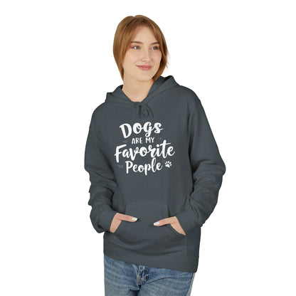 Unisex Fleece Hoodie for Dog Lovers | "Dogs are My Favorite People" Printed Hoodie for Pet Lovers