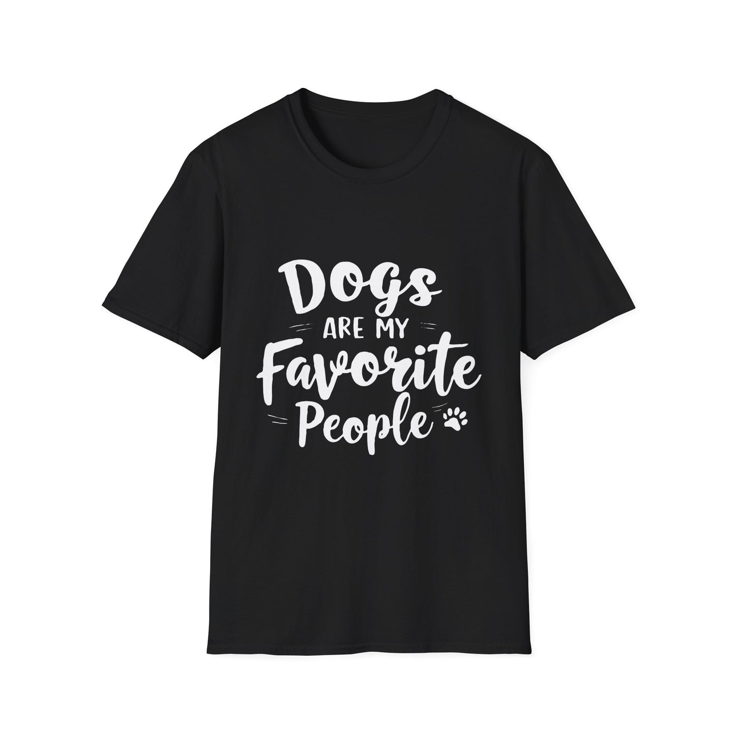 Printed T-Shirt for Dog Lovers - "Dogs are My Favorite People" | Softstyle Tee for Pet Lovers