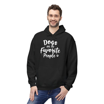 Unisex Fleece Hoodie for Dog Lovers | "Dogs are My Favorite People" Printed Hoodie for Pet Lovers