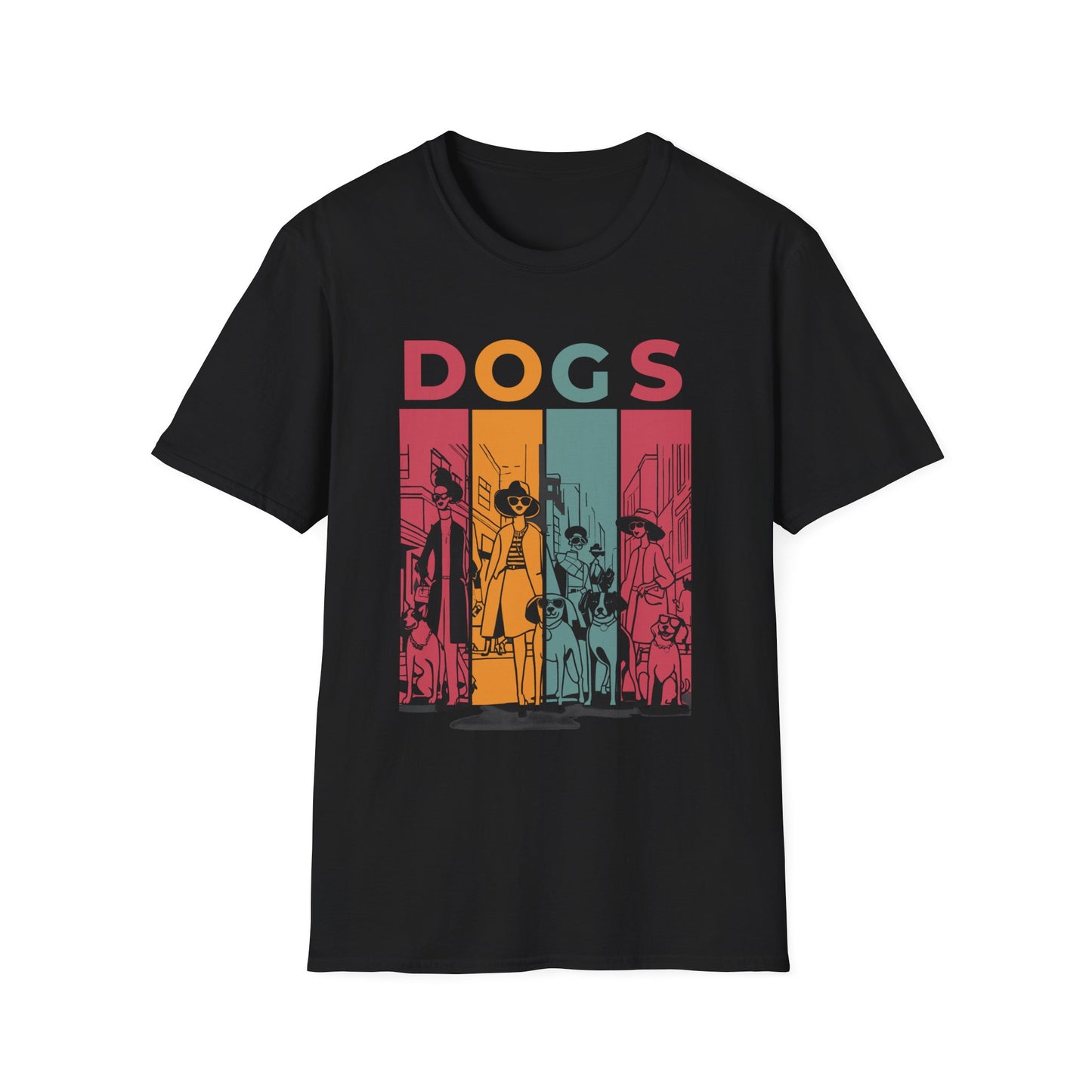 Artistic Design T-Shirt for Dog Lovers - Softstyle T-Shirt for Pet Lovers