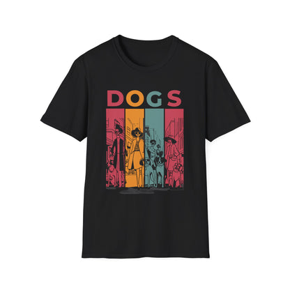 Artistic Design T-Shirt for Dog Lovers - Softstyle T-Shirt for Pet Lovers