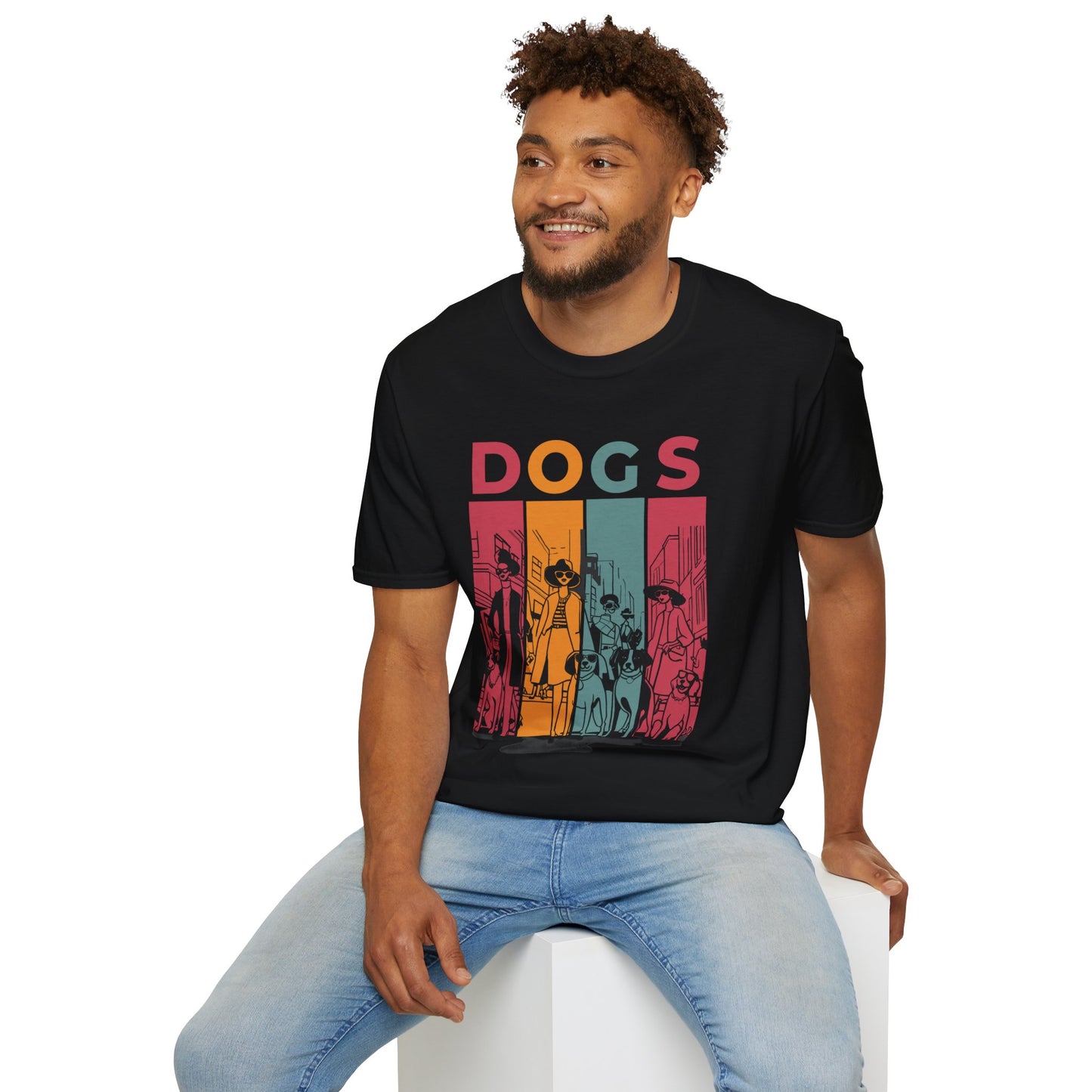 Artistic Design T-Shirt for Dog Lovers - Softstyle T-Shirt for Pet Lovers