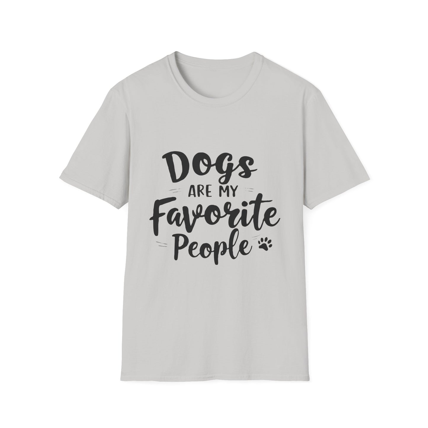 Printed T-Shirt for Dog Lovers - "Dogs are My Favorite People" | Softstyle Tee for Pet Lovers