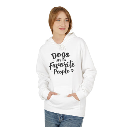 Unisex Fleece Hoodie for Dog Lovers | "Dogs are My Favorite People" Printed Hoodie for Pet Lovers