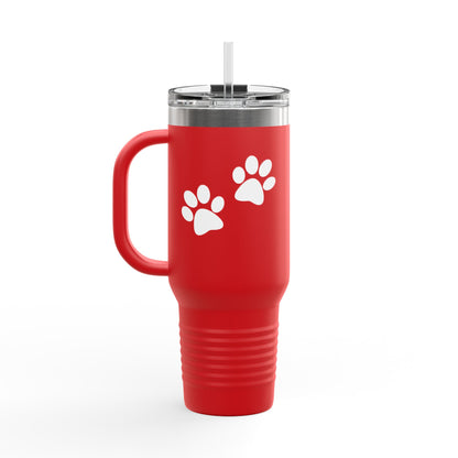 Left 'Paw' & Right 'When I Needed a Hand I Found a Paw!' - Insulated Travel Mug | Best Gift for Pet Lovers