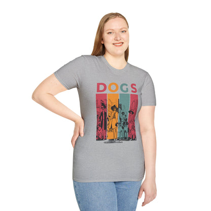 Artistic Design T-Shirt for Dog Lovers - Softstyle T-Shirt for Pet Lovers