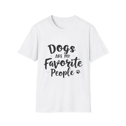 Printed T-Shirt for Dog Lovers - "Dogs are My Favorite People" | Softstyle Tee for Pet Lovers