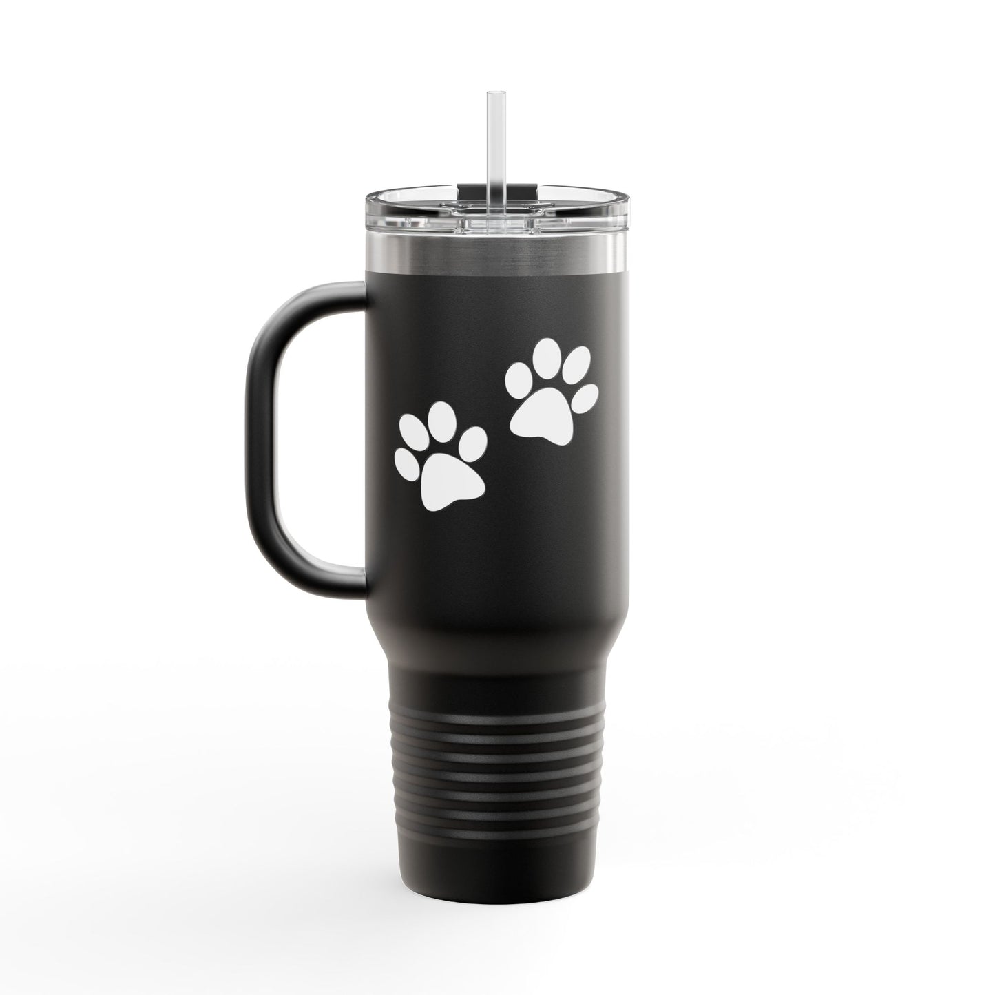 Left 'Paw' & Right 'When I Needed a Hand I Found a Paw!' - Insulated Travel Mug | Best Gift for Pet Lovers