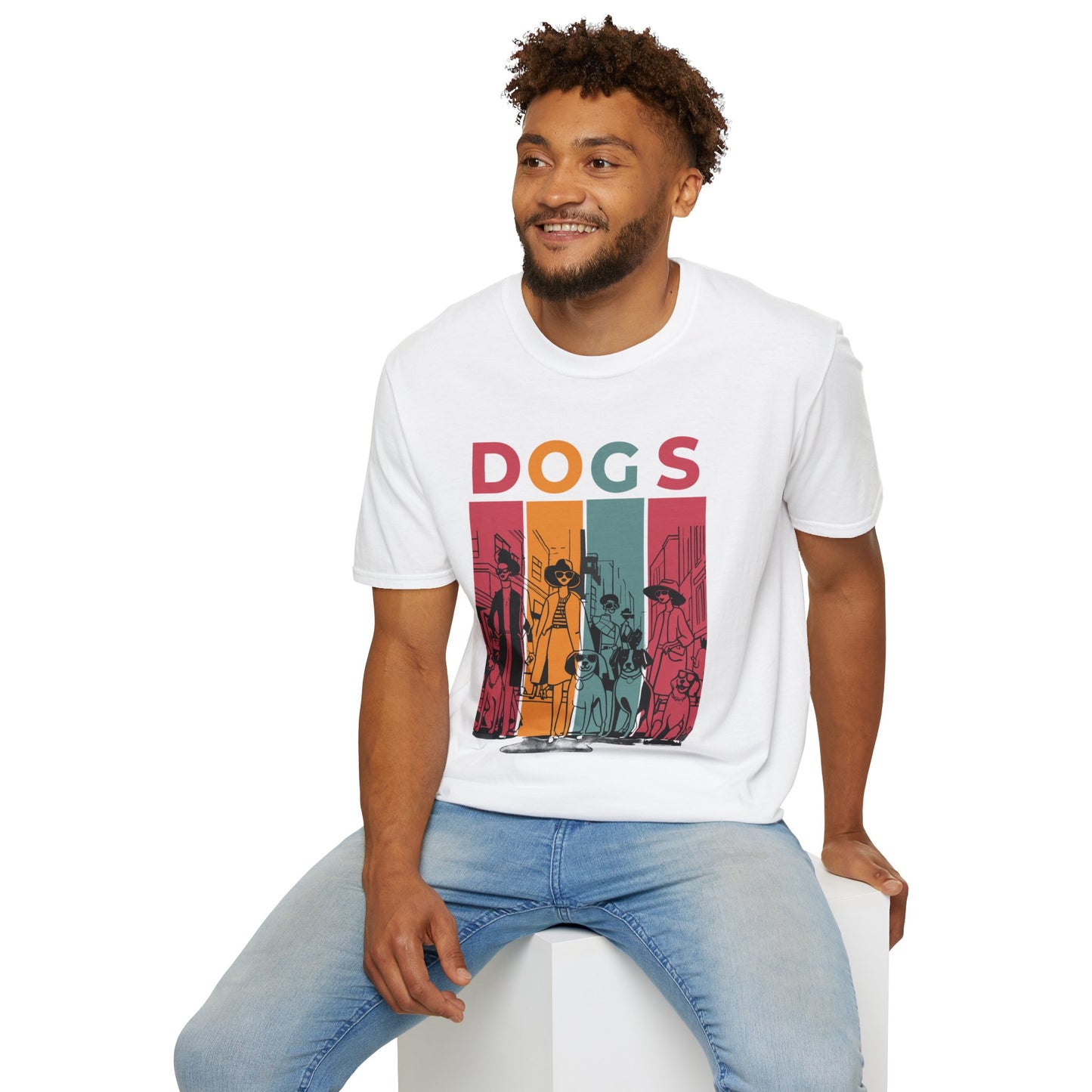 Artistic Design T-Shirt for Dog Lovers - Softstyle T-Shirt for Pet Lovers