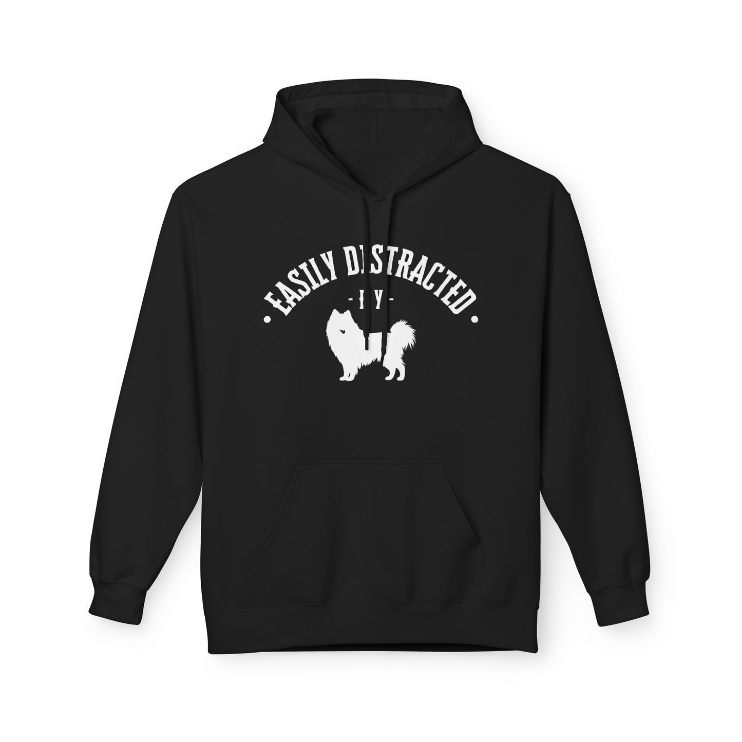 Unisex Fleece Hoodie for Dog Lovers | "Easily Distracted by Dogs" Printed Hoodie for Pet Lovers