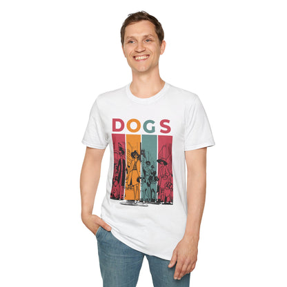 Artistic Design T-Shirt for Dog Lovers - Softstyle T-Shirt for Pet Lovers