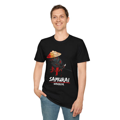 Samurai Cat Printed T-Shirt for Cat Lovers - Softstyle T-Shirt for Pet Lovers