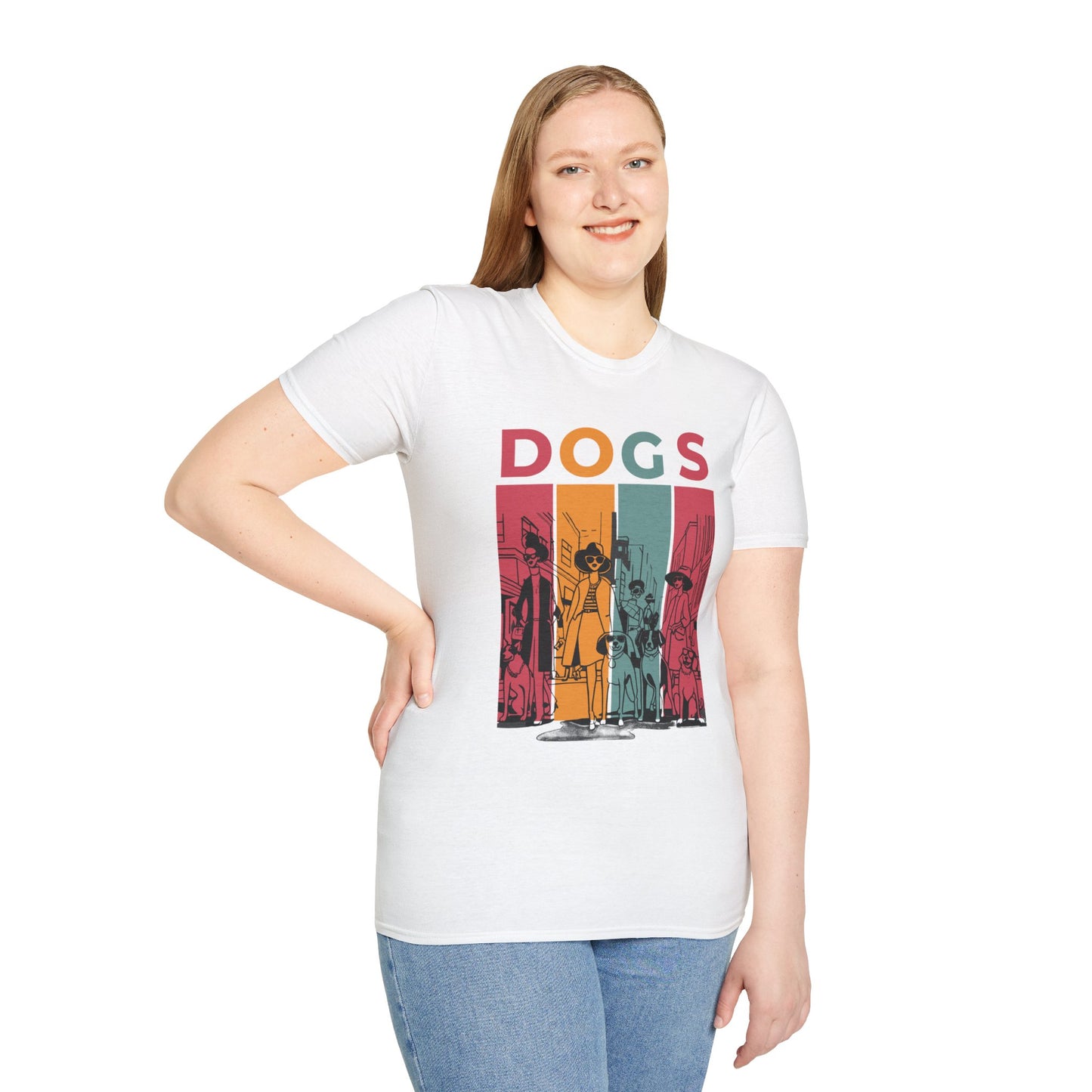 Artistic Design T-Shirt for Dog Lovers - Softstyle T-Shirt for Pet Lovers