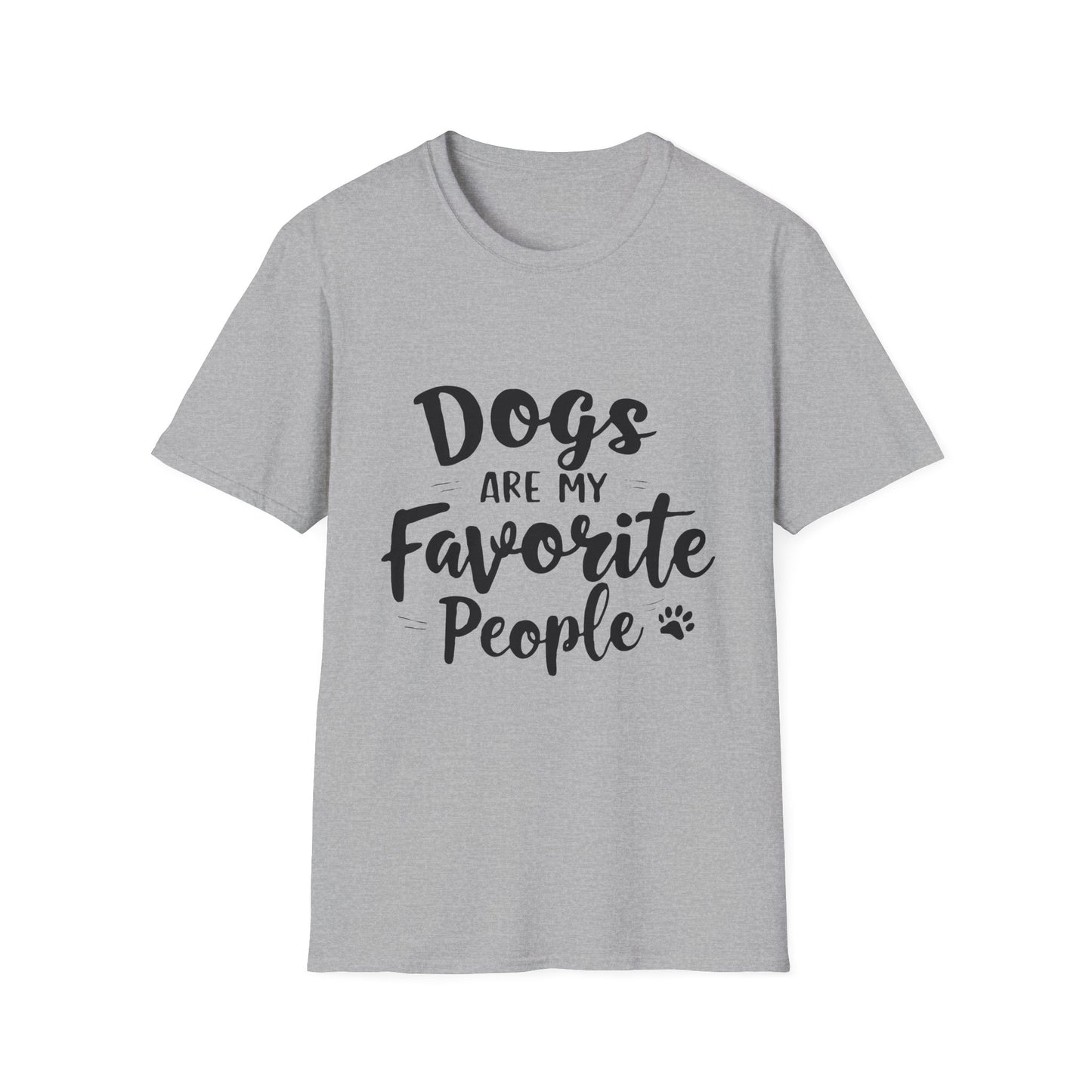 Printed T-Shirt for Dog Lovers - "Dogs are My Favorite People" | Softstyle Tee for Pet Lovers