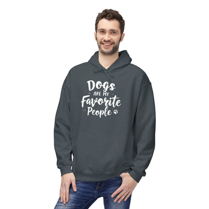 Unisex Fleece Hoodie for Dog Lovers | "Dogs are My Favorite People" Printed Hoodie for Pet Lovers